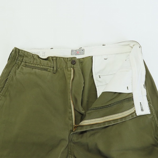 実際に弊社で買取させて頂いたBuzz Rickson's/バズリクソンズ チノパンツ/ワークパンツ BR40025 W34の画像 2枚目