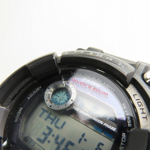 実際に弊社で買取させて頂いたG-SHOCK/Gショック FROGMAN/フロッグマン Master of G/マスターオブG ソーラー電波時計 GWF-1000-1JFの画像 5枚目