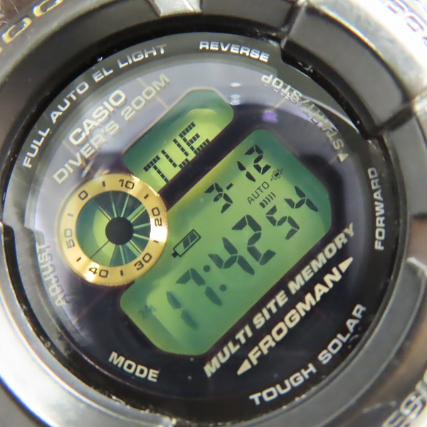 実際に弊社で買取させて頂いたG-SHOCK/Gショック FROGMAN/フロッグマン 25周年記念 ドーンブラック GW-225A-1JFの画像 4枚目