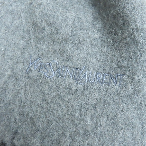 実際に弊社で買取させて頂いたYSL/YVES SAINT LAURENT/イヴサンローラン マフラー/ストール グレーの画像 3枚目