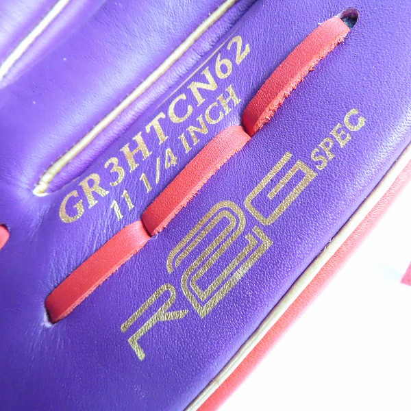 実際に弊社で買取させて頂いた【未使用】RAWLINGS/ローリングス ハイパーテックカラーシンク 軟式 内野手用 グローブ GR3HTCN62の画像 4枚目
