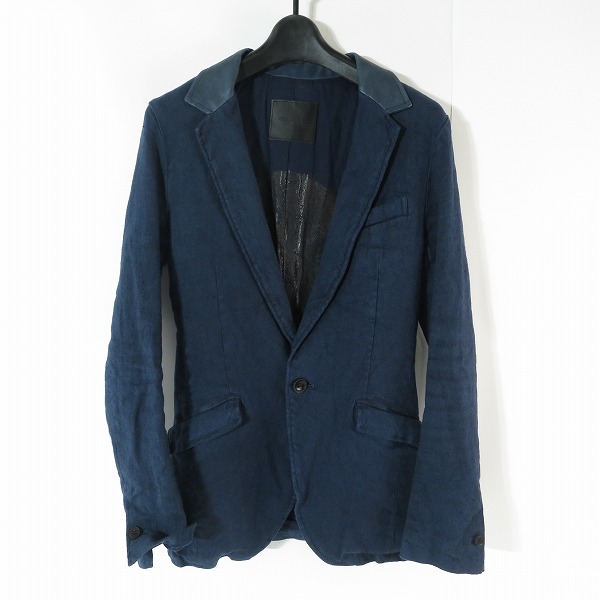 実際に弊社で買取させて頂いたBACKLASH/バックラッシュ 15SS リネン/コットン ストレッチ ジャケット 1504-04/M