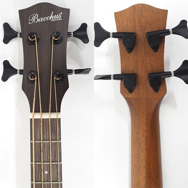 実際に弊社で買取させて頂いた☆Bacchus/バッカス BAB-660 MAHO ミニエレアコベース/4弦エレキベース ギグケース付の画像 2枚目