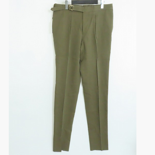 実際に弊社で買取させて頂いた【未使用】 TOMORROWLAND/トゥモローランド ウールコットンギャバジン 1プリーツスリムスラックス 63048404303 M