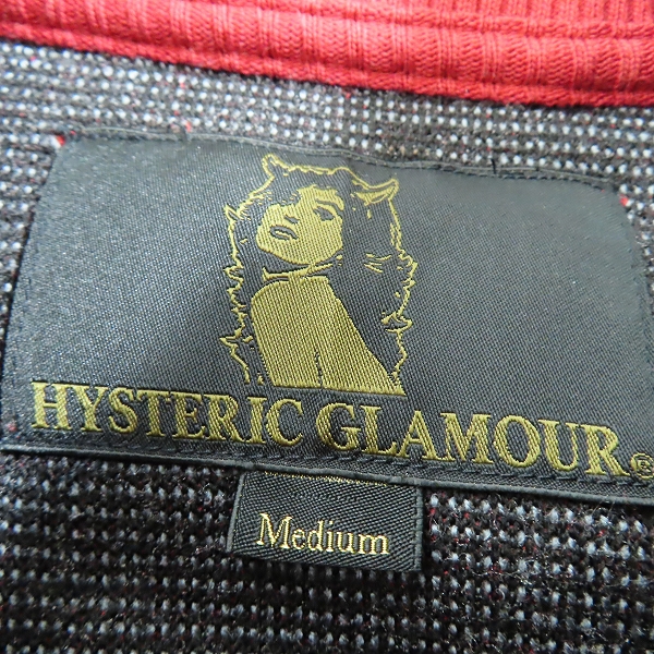 実際に弊社で買取させて頂いたHYSTERIC GLAMOUR/ヒステリックグラマー 20AW HYS LOGO ワッペン付きジャンパー チェック /02203CJ02/Mの画像 2枚目