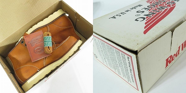 実際に弊社で買取させて頂いたRED WING/レッドウィング クラシックモックトゥ ブーツ 00875-3/7.5Eの画像 8枚目