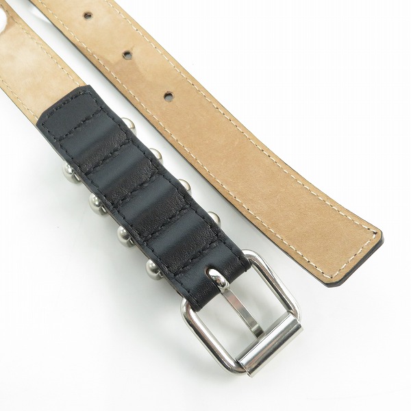 実際に弊社で買取させて頂いたBALMAIN/バルマン エンボス加工ロゴ レザーベルト/16の画像 2枚目