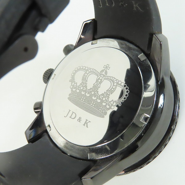 実際に弊社で買取させて頂いたJustin Davis×清春/ジャスティンデイビス×キヨハル コラボ クロノグラフ ラバーバンド 腕時計【動作未確認】 の画像 3枚目