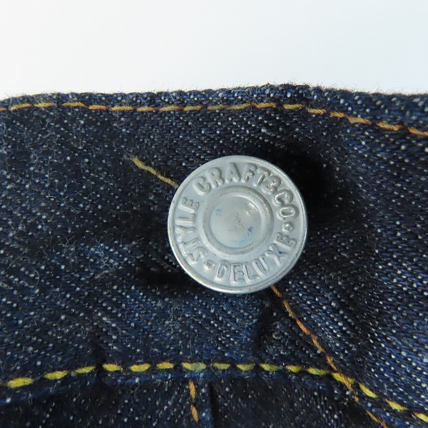 実際に弊社で買取させて頂いたEVISU/エヴィス No2 Lot.2000 ドクチン/キッキー ペイント ボタンフライ デニムパンツ/38×35の画像 6枚目