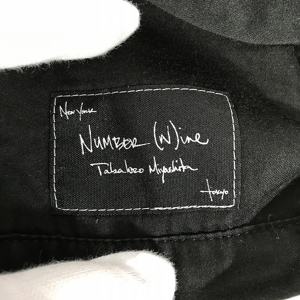 実際に弊社で買取させて頂いたNUMBER (N)INE/ナンバーナイン 黒タグ ハート涙 ベロアテープ シャツ/3の画像 2枚目