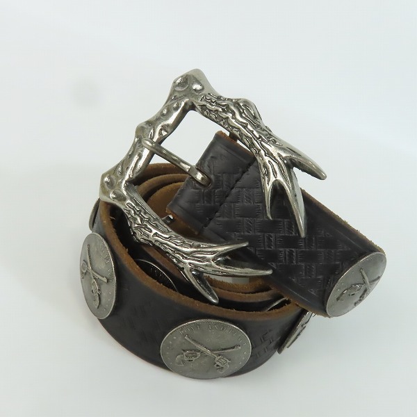 実際に弊社で買取させて頂いたroar/ロアー 二丁拳銃 コンチョ付きレザーベルト/3