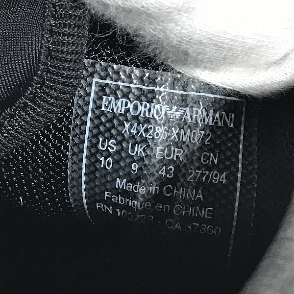 実際に弊社で買取させて頂いたEMPORIO ARMANI/エンポリオアルマーニ ローカット スニーカー X4X286 XM072/US10の画像 5枚目