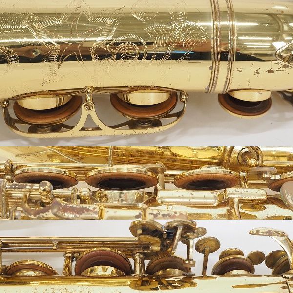 実際に弊社で買取させて頂いた★YAMAHA/ヤマハ テナーサックス YTS-62 初代モデル 彫刻有り ハードケース付 の画像 7枚目
