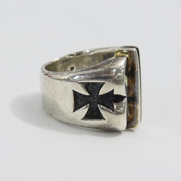 実際に弊社で買取させて頂いたBWL/Bill Wall Leather/ビルウォールレザー ダラー リング w/ゴールドサダー 24-26号の画像 3枚目