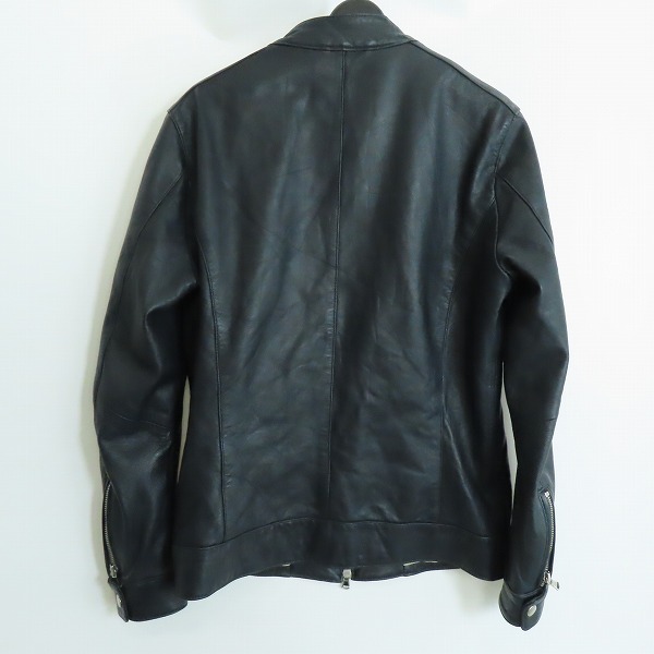 実際に弊社で買取させて頂いたnano universe/ナノユニバース シングルライダースジャケット NUC92LOW001SH/Sの画像 1枚目