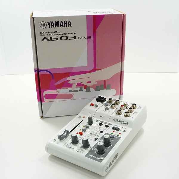 実際に弊社で買取させて頂いたYAMAHA/ヤマハ AG03 MK2 ライブストリーミングミキサー 通電確認済み