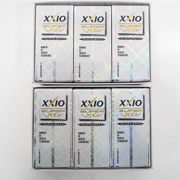 実際に弊社で買取させて頂いた【未使用/オウンネーム】DUNLOP/ダンロップ XXIO/ゼクシオ SUPER XD ゴルフボール プレミアムホワイト 1ダース 