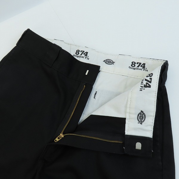 実際に弊社で買取させて頂いたDickies/ディッキーズ 874 Original Fit ワークパンツ ブラック/黒  22297/32の画像 3枚目