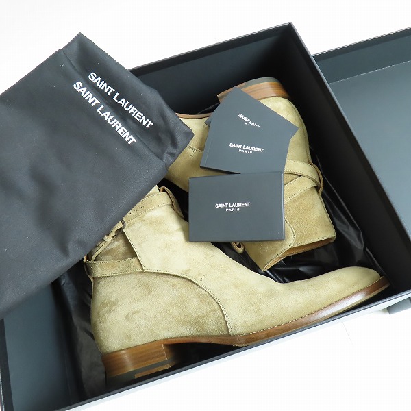実際に弊社で買取させて頂いたSAINT LAURENT PARIS/サンローランパリ ワイアット ジョッパーブーツ スウェード 498372/41の画像 8枚目