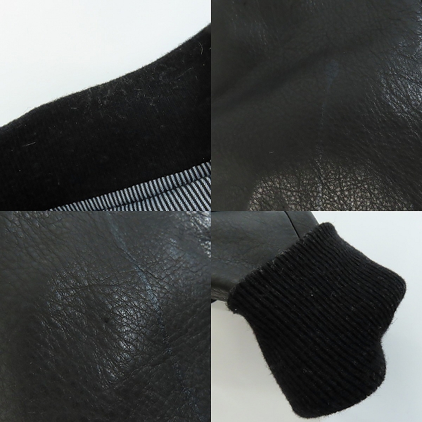 実際に弊社で買取させて頂いたSchott/ショット COWHIDE/カウハイドレザー MA-1レザージャケット/ブルゾン 7461/Mの画像 7枚目