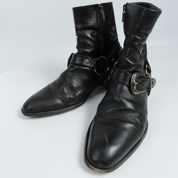実際に弊社で買取させて頂いたSAINT LAURENT PARIS/サンローランパリ  19SS バックル装飾ワイアットハーネスブーツ 553604/40