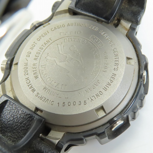 実際に弊社で買取させて頂いたG-SHOCK/Gショック FROGMAN 毒蛙 マジョーラカラー GW-201-6JF【動作未確認】の画像 3枚目