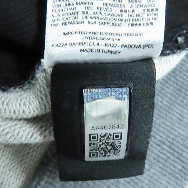 実際に弊社で買取させて頂いたHYDROGEN/ハイドロゲン スカル/スター プリントデザイン ブルゾン/ジップアップスウェット Lの画像 4枚目