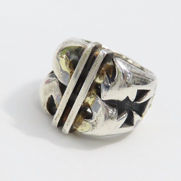 実際に弊社で買取させて頂いたBWL/Bill Wall Leather/ビルウォールレザー ダラー リング w/ゴールドサダー 24-26号