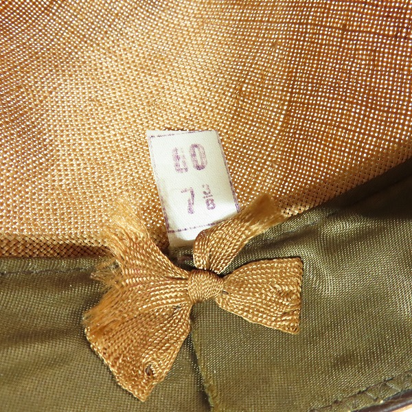 実際に弊社で買取させて頂いたBorsalino/ボルサリーノ 中折れ ハット 帽子  ドット 7-3/8の画像 6枚目