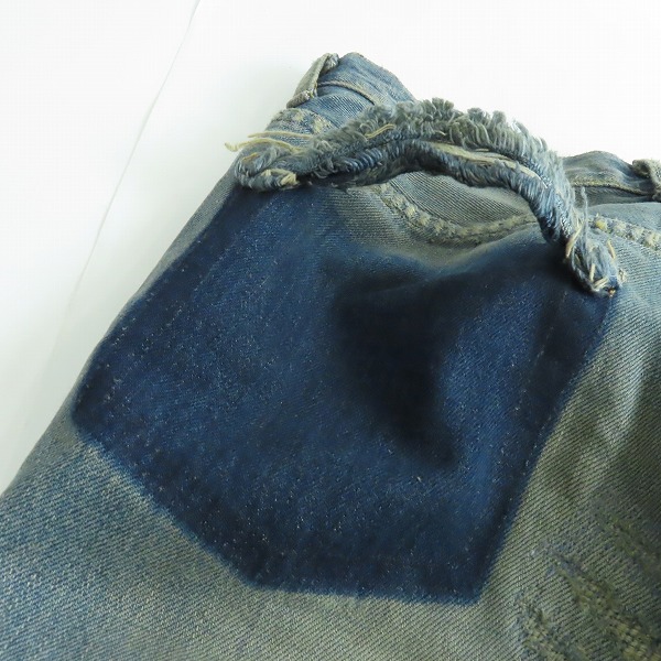 実際に弊社で買取させて頂いたUNDERCOVER/アンダーカバー but beautiful期 64デニム ダメージ加工/クラッシュ デニムパンツ B89-P21/Mの画像 6枚目