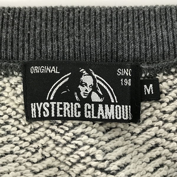 実際に弊社で買取させて頂いたHYSTERIC GLAMOUR/ヒステリックグラマー クルーネック スウェット トレーナー 02191CS02/Mの画像 2枚目