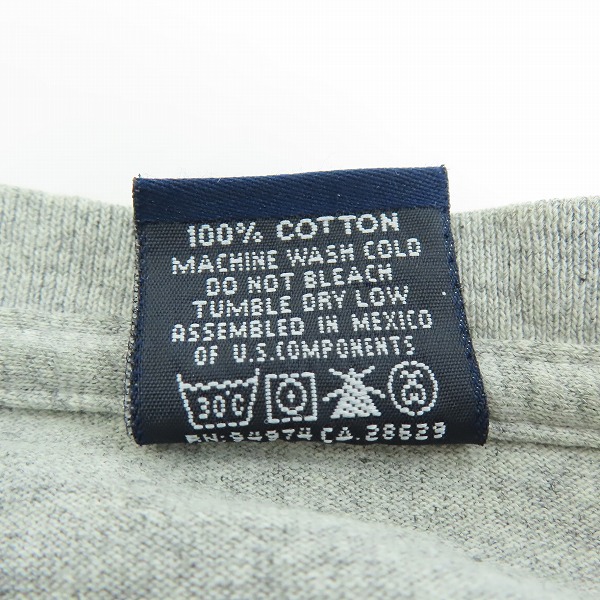 実際に弊社で買取させて頂いたSTUSSY/ステューシー 90s DJプリントTシャツ 長袖カットソー ロンT グレー 紺タグ Lの画像 3枚目