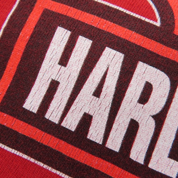 実際に弊社で買取させて頂いたHARLEY DAVIDSON/ハーレーダビッドソン イーグルプリント Tシャツ レッド/Mの画像 8枚目