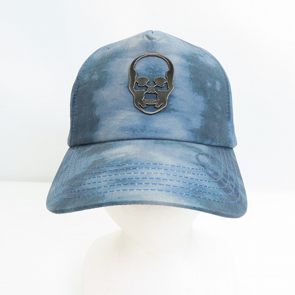 実際に弊社で買取させて頂いたlucien pellat-finet/ルシアンペラフィネ スカルメタル ブリーチ柄 5パネルキャップ/FREEの画像 1枚目