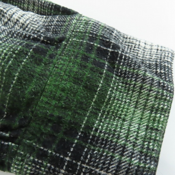 実際に弊社で買取させて頂いたTHE FLAT HEAD/フラットヘッド チェック ネルシャツ グリーン/42の画像 6枚目