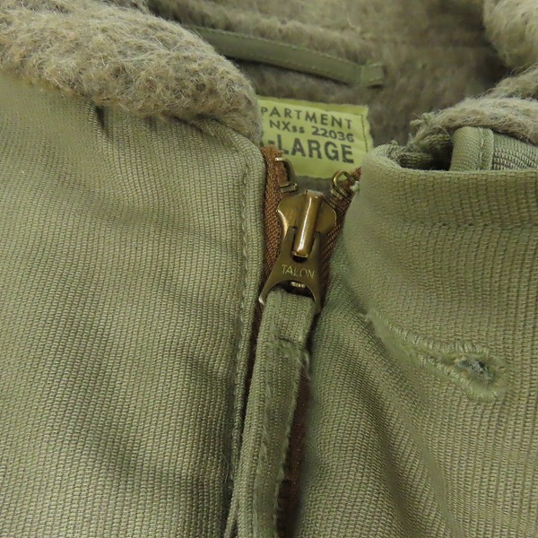 実際に弊社で買取させて頂いたBuzz Ricksons/バズリクソンズ N-1 デッキジャケット  M13795 NXSS 22036/XLの画像 5枚目