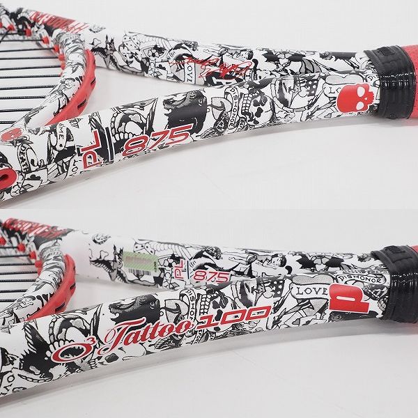 実際に弊社で買取させて頂いたPrince×HYDROGEN/プリンス×ハイドロゲン O3 Tattoo 100/オースリー タトゥー  硬式テニスラケットの画像 3枚目