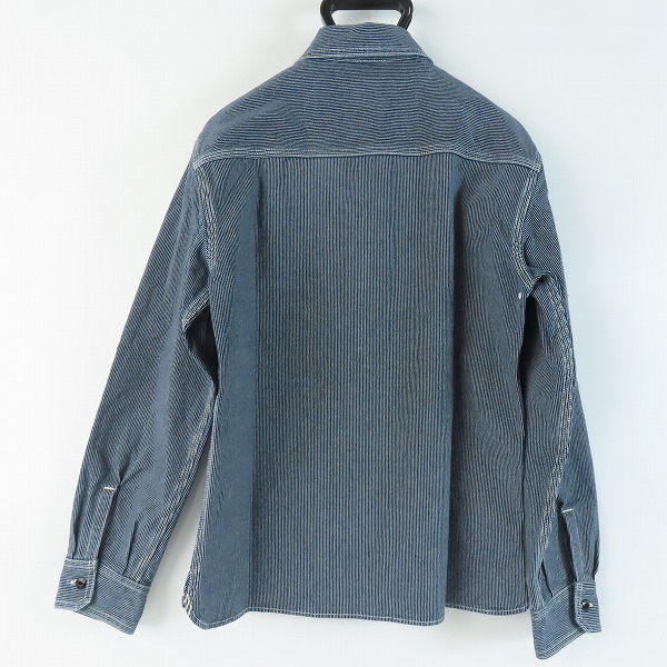 実際に弊社で買取させて頂いたTHE FLAT HEAD/フラットヘッド UNION MADE ストライプ 長袖シャツ/40の画像 1枚目