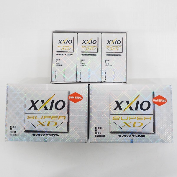 実際に弊社で買取させて頂いた【未使用/オウンネーム】DUNLOP/ダンロップ XXIO/ゼクシオ SUPER XD ゴルフボール プレミアムホワイト 18個の画像 2枚目