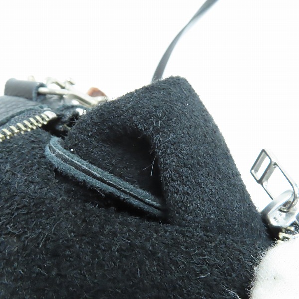 実際に弊社で買取させて頂いたHTC/エイチティーシー レザー ショルダー サコッシュ バック ブラックの画像 7枚目