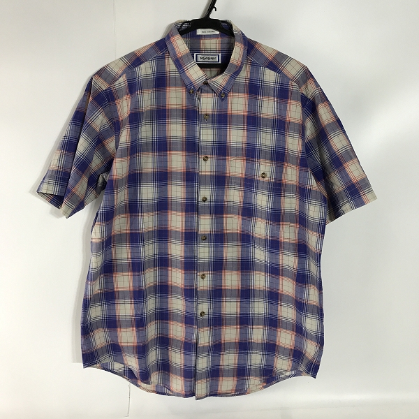 実際に弊社で買取させて頂いたYves Saint Laurent/イヴサンローラン チェック半袖シャツ/L