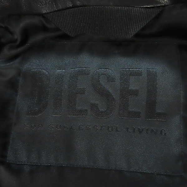 実際に弊社で買取させて頂いたDIESEL/ディーゼル 20AW ダブルライダースジャケット A00040/Lの画像 2枚目