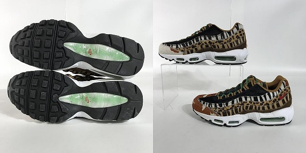 実際に弊社で買取させて頂いた【未使用】NIKE×ATMOS/ナイキ×アトモス AIR MAX 95 OG DLX ANIMAL PACK エアマックス95 AQ0929-200/26.5の画像 2枚目