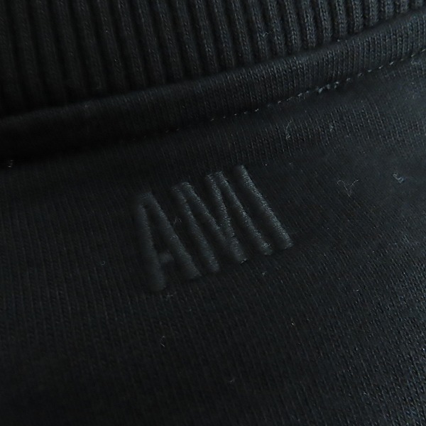 実際に弊社で買取させて頂いたami alexandre mattiussi/アミ アレクサンドルマテュッシ ハート刺繍 長袖Tシャツ ブラック/XSの画像 6枚目