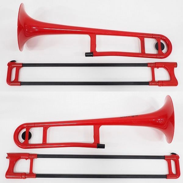 実際に弊社で買取させて頂いた★Jiggs pBONE/ピーボーン プラスチック製トロンボーン レッド ソフトケース付の画像 1枚目