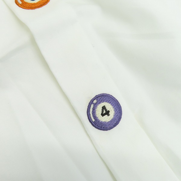 実際に弊社で買取させて頂いたglamb/グラム Pool SH プールシャツ ビリヤードボダン ホワイト GB14SM/SH06 1の画像 6枚目