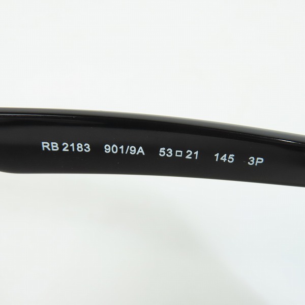実際に弊社で買取させて頂いたRay-Ban/レイバン ダブルブリッジ 偏光レンズ サングラス RB2183 901/9Aの画像 7枚目