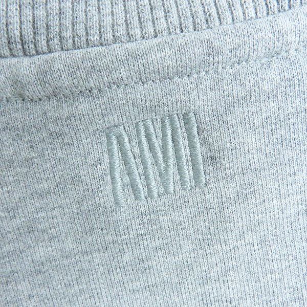 実際に弊社で買取させて頂いたAMI Alexandre Mattiussi/アミアレクサンドルマテュッシ ハートA刺繍 スウェット トレーナー グレー/Lの画像 6枚目