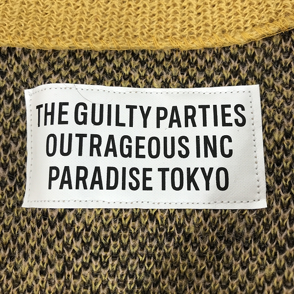 実際に弊社で買取させて頂いたWACKO MARIA/ワコマリア GUILTY PARTIES レオバード/ヒョウ柄 モヘア/ナイロン/ウール カーディガン マスタード系/Mの画像 2枚目