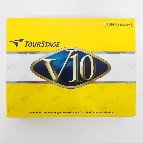 実際に弊社で買取させて頂いた【未使用】BRIDGESTONE/ブリヂストン TOUR STAGE/ツアーステージ V10 ゴルフボール SUPER YELLOW/イエロー 1ダース の画像 2枚目